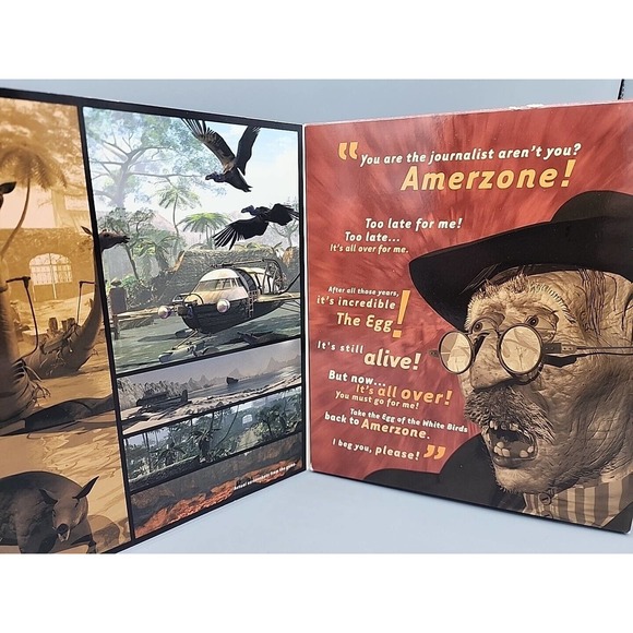 AmerZone PC Game Big Box Ubisoft Windows 95 98 ME 2001 Box & 4 CDs - Picture 4 of 9